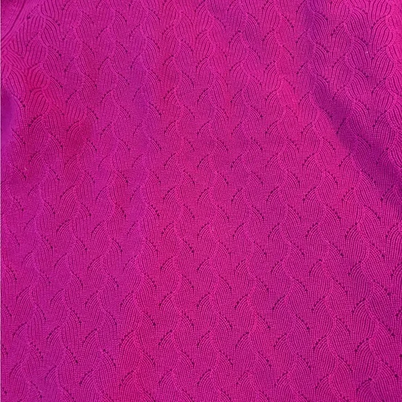 Trina Turk Vibrant Pink Turtleneck Sweater 100% Merino Wool - Picture 2 of 8